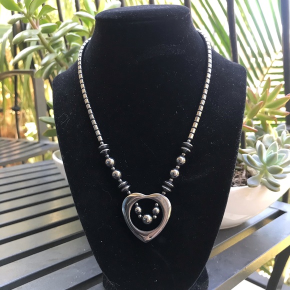 Hematite Heart Necklace - Picture 2 of 16